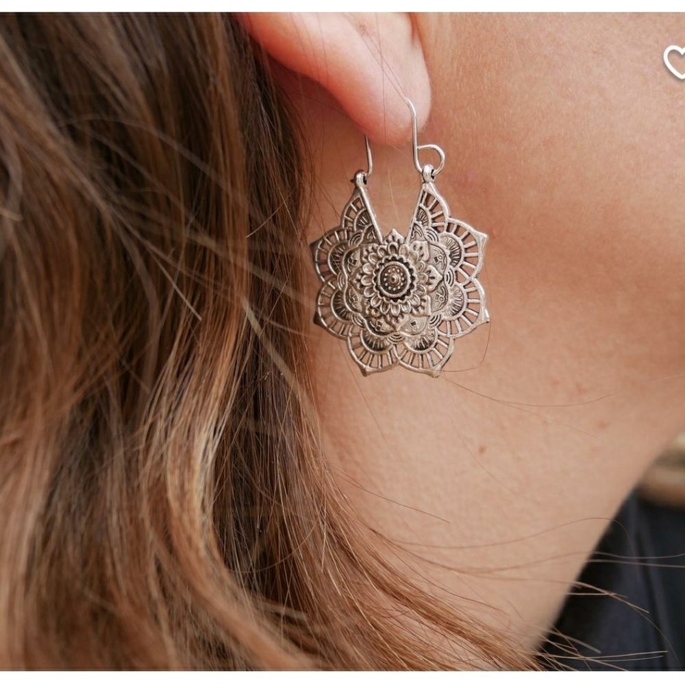 Mandala drop earrings